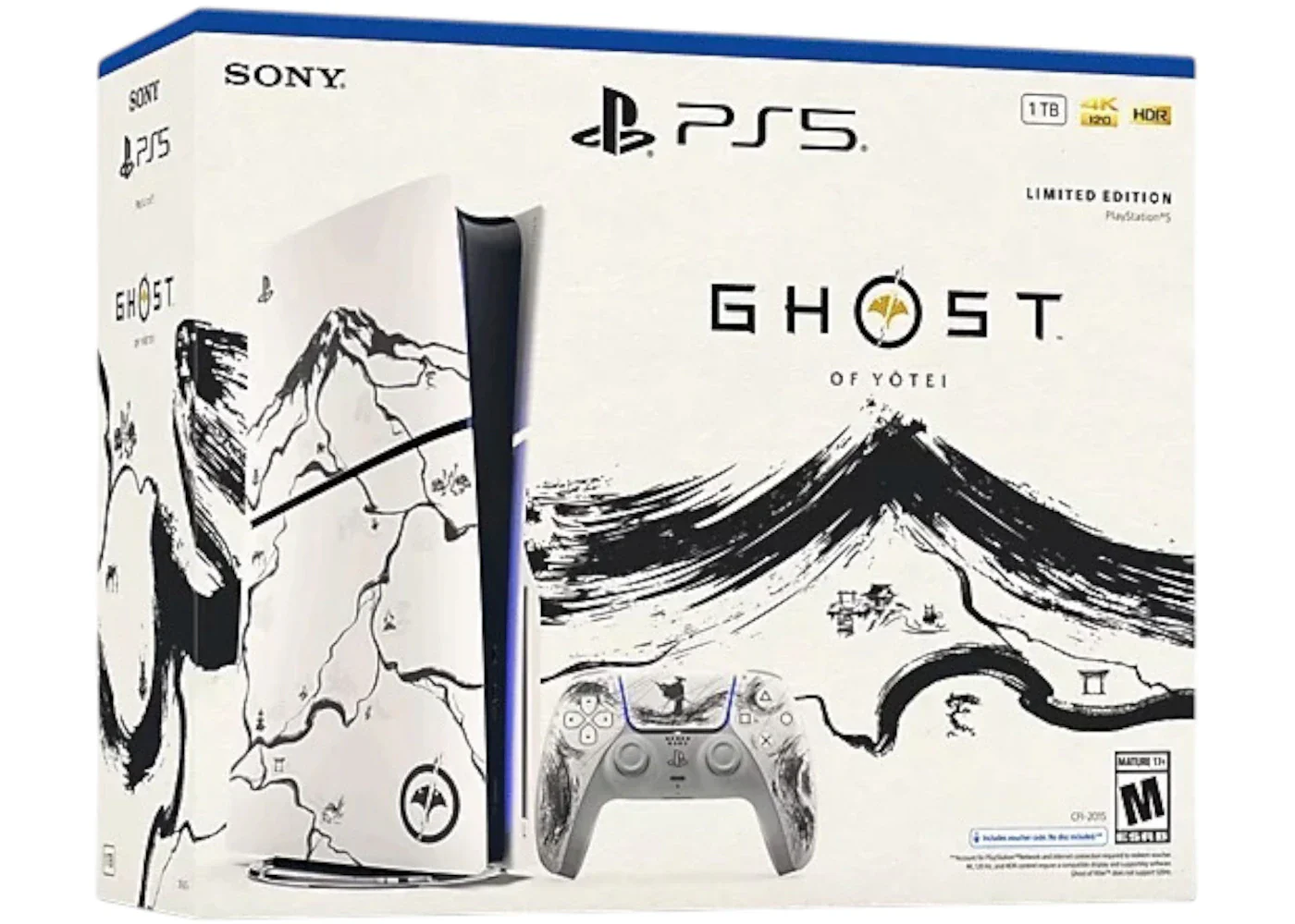 Sony PlayStation 5 PS5 Slim Ultra HD Ghost of Yotei Black Limited Edition Bundle (EU Plug)