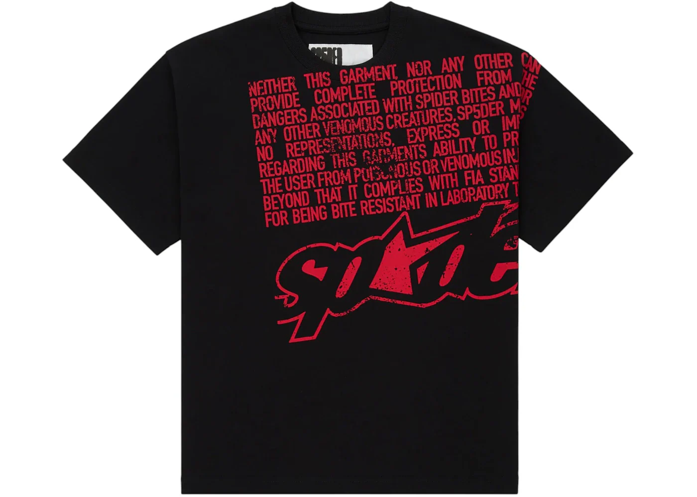 Sp5der Disclaimer Tee Black