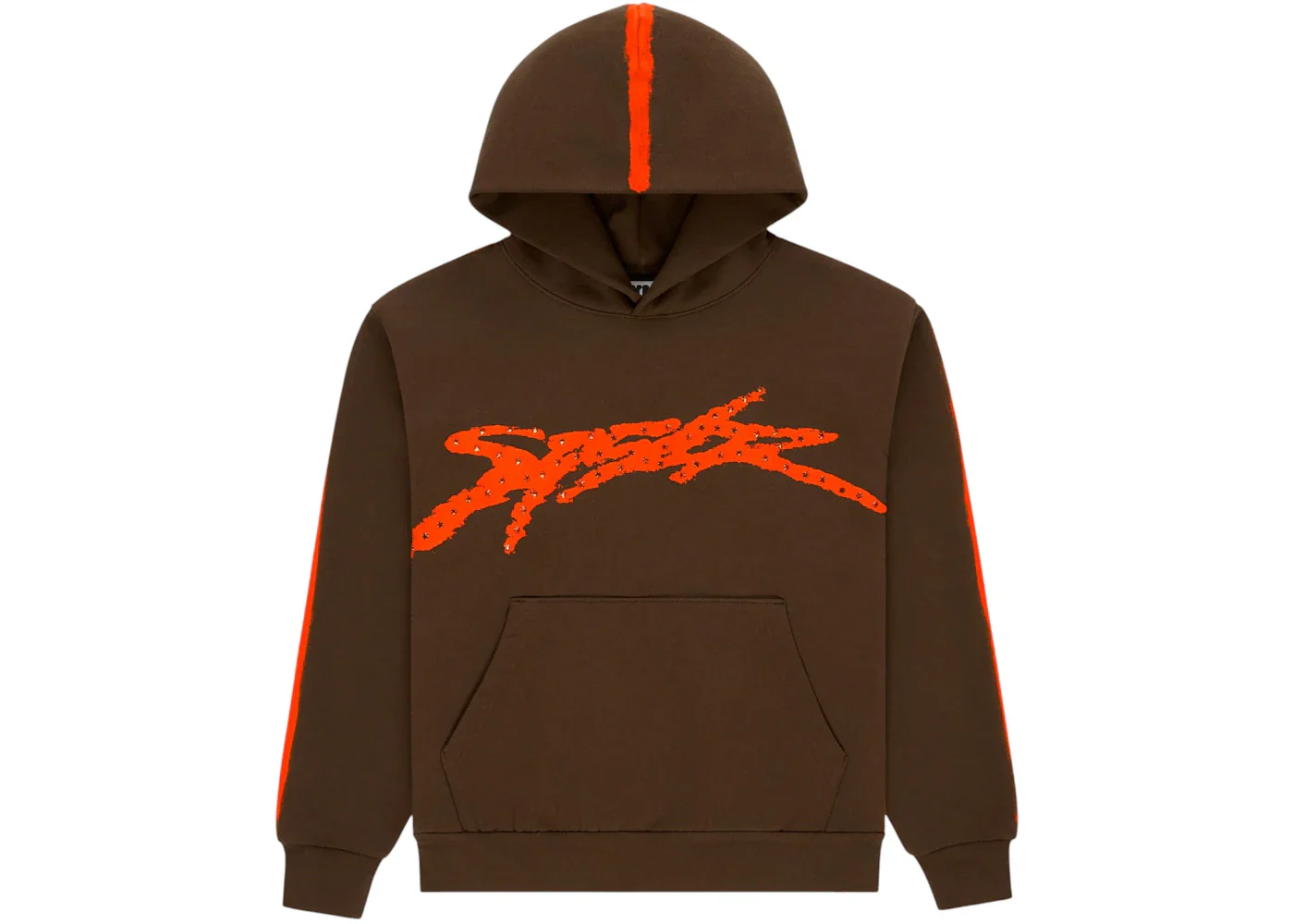 Sp5der Screaming Eagle Hoodie Brown