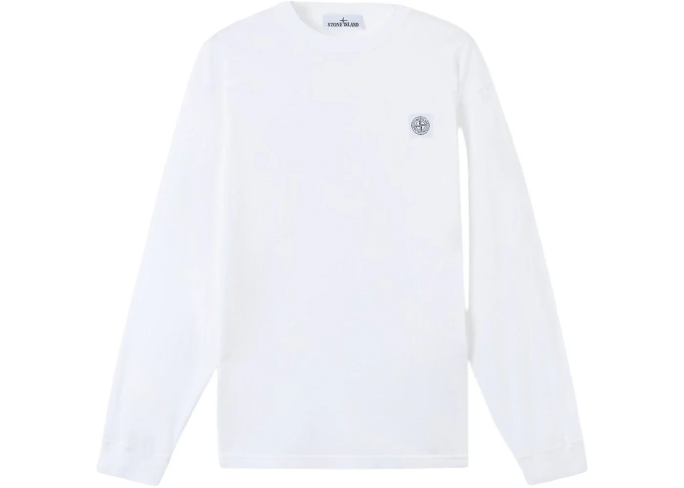 Stone Island 2100030 Organic Cotton Jersey Fissato Effect T-Shirt White
