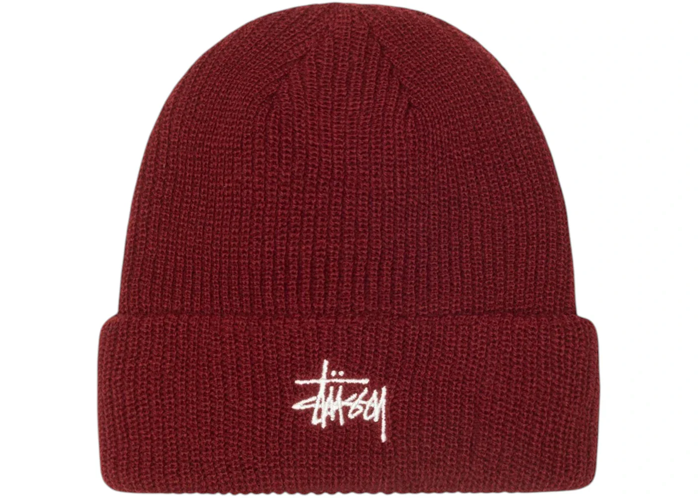 Stussy Basic Cuff Beanie Dark Red