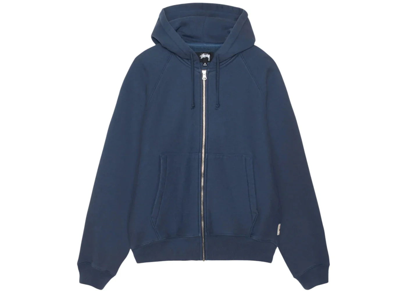 Stussy Fleece Raglan Zip Hoodie Navy