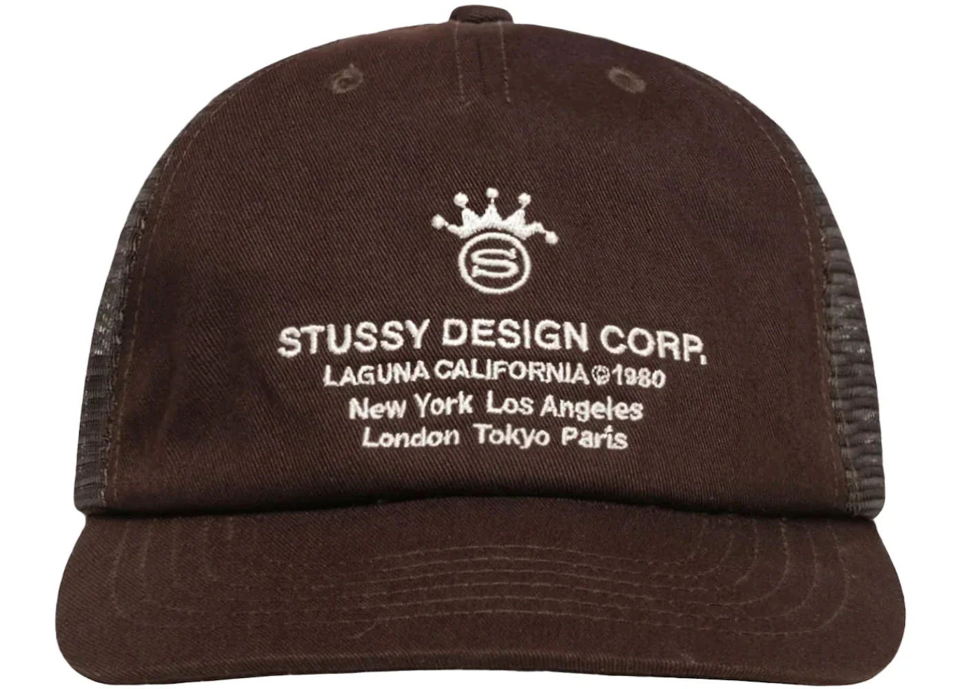 Stussy Low Profile Design Corp Trucker Snapback Brown