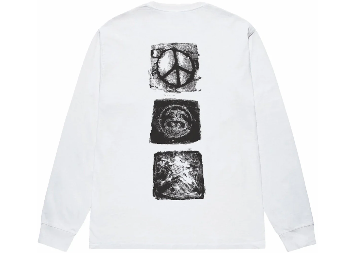 Stussy Mono L/S Tee White