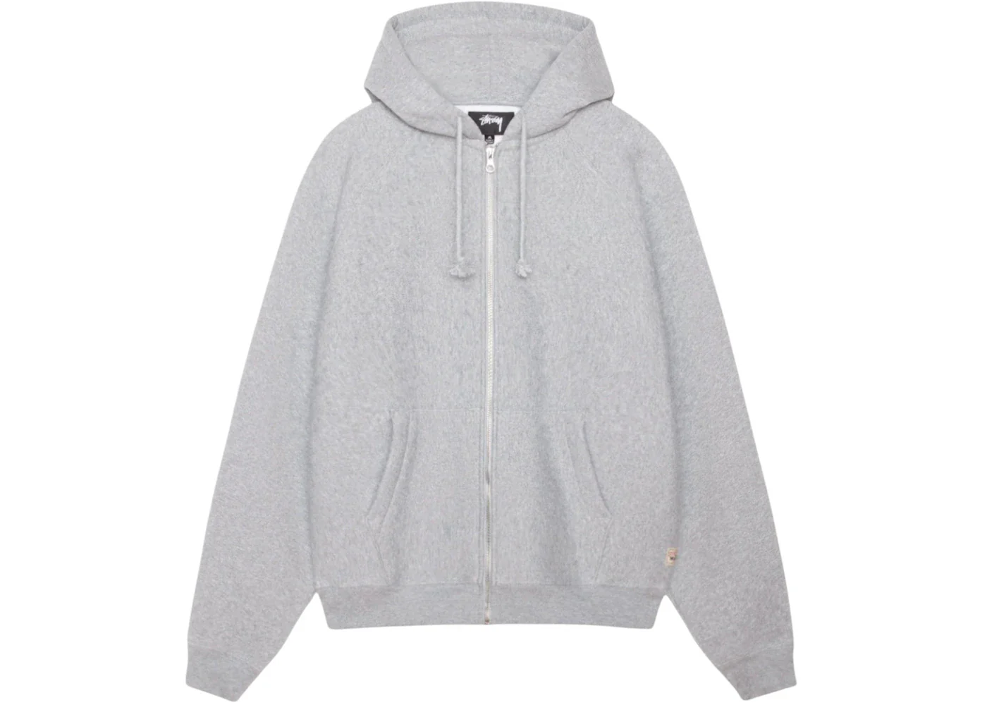 Stussy Relaxed Zip Hoodie Grey Heather