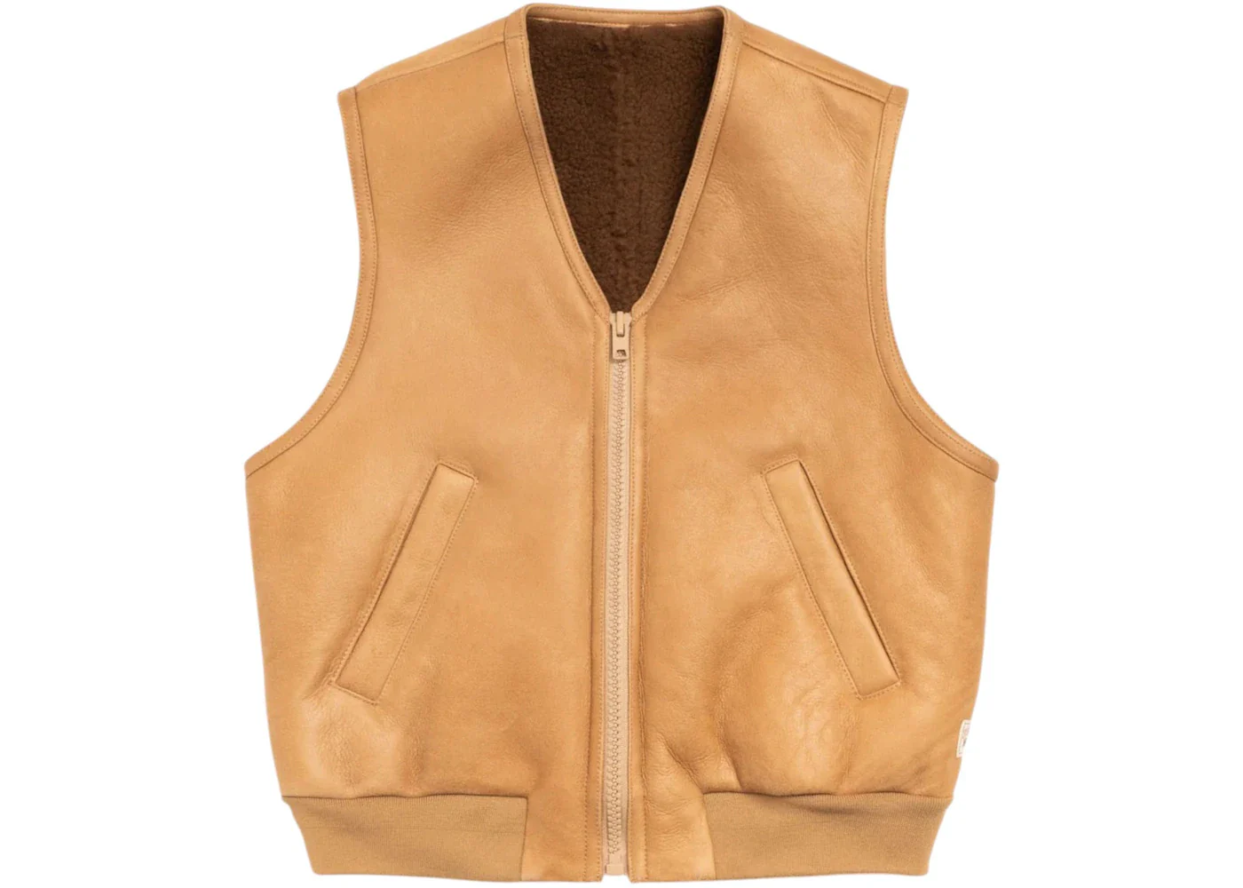 Stussy Shearling Vest Tan