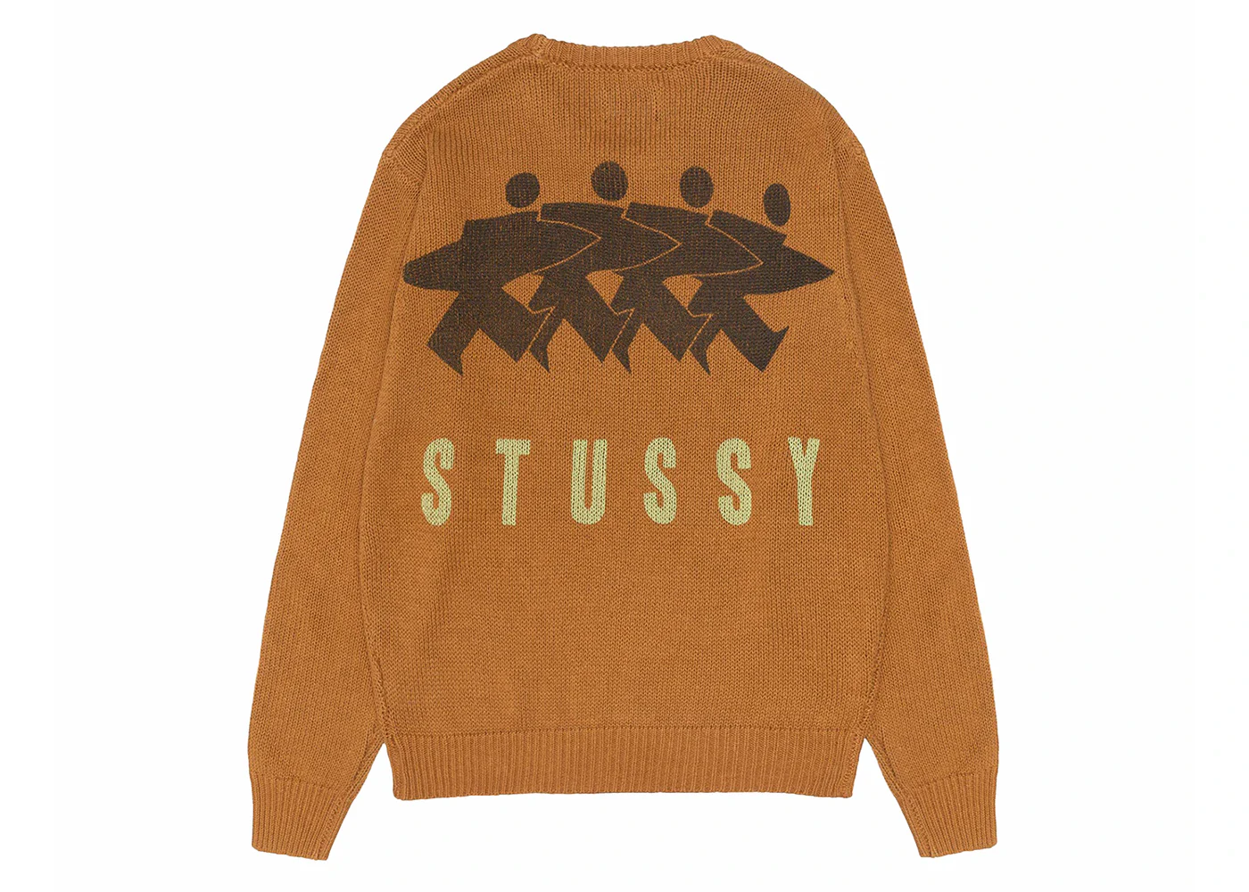 Stussy Surfman Icon Cotton Linen Crew Brown