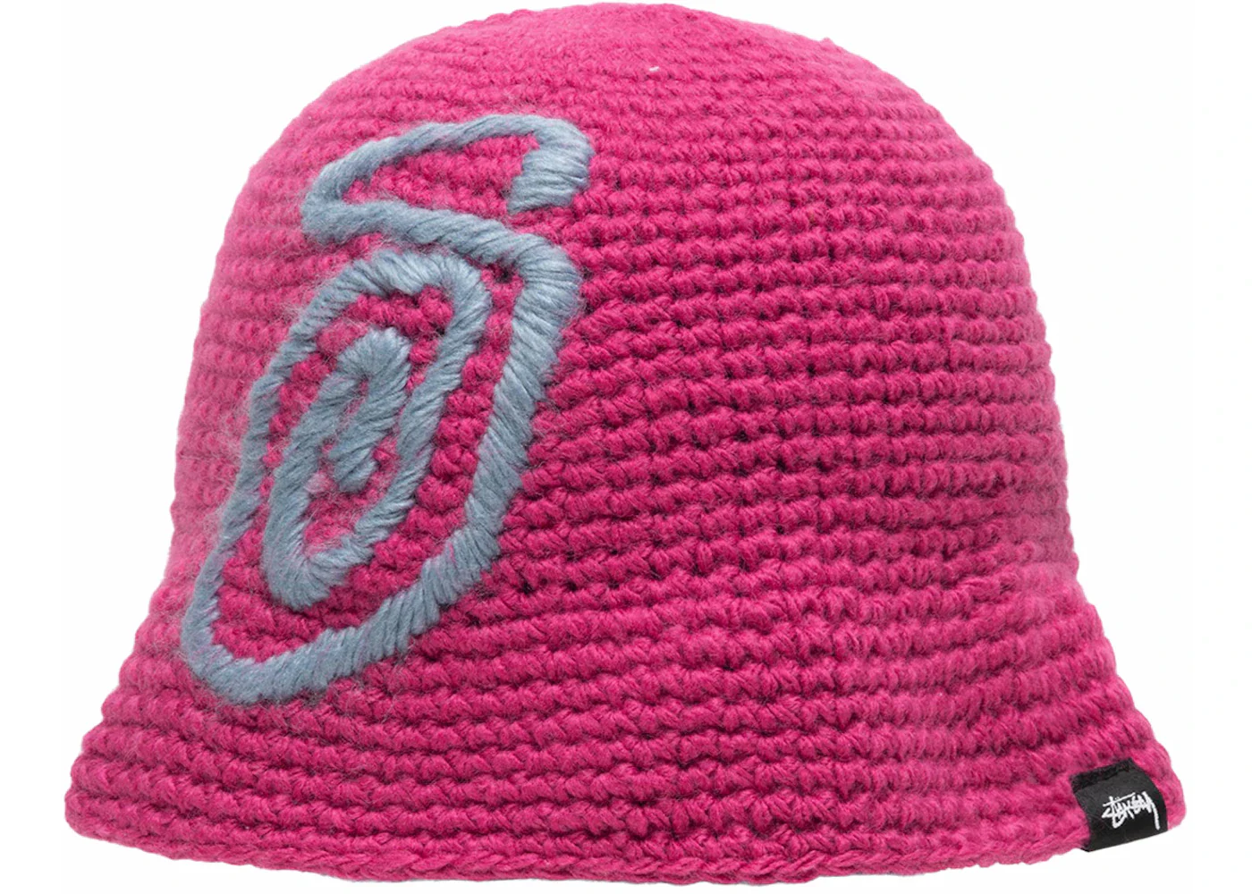 Stussy Swirly S Knit Bucket Hat Berry
