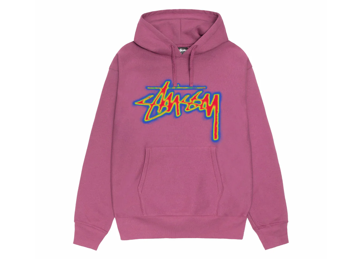 Stussy Thermal Stock Hoodie Berry