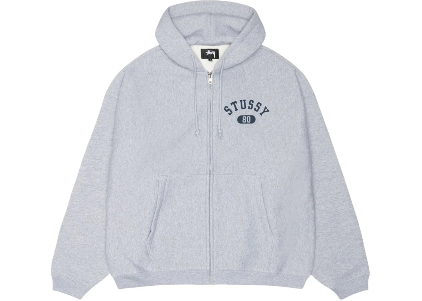 Stussy Varsity Zip Hoodie Grey Heather