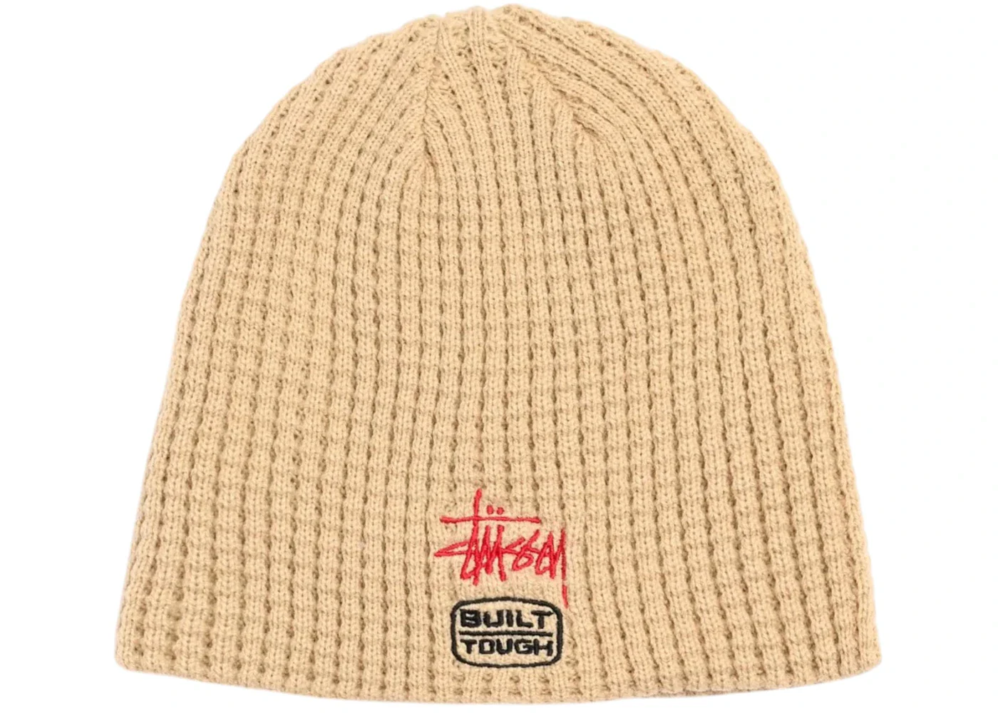 Stussy Waffle Built Tough Skullcap Beanie Sand