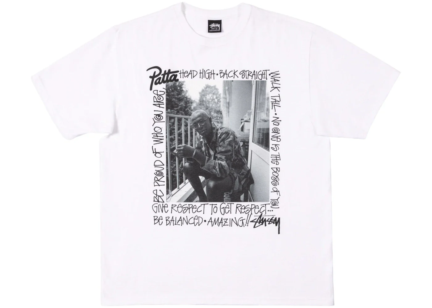 Stussy x Patta Respect Tee White