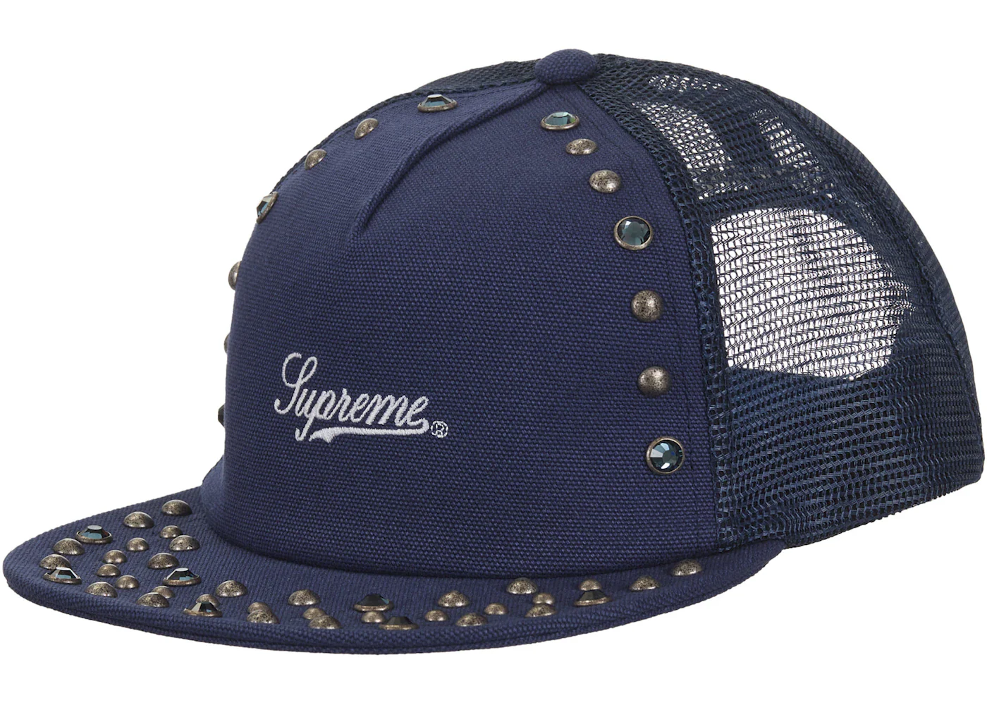 Supreme b.b. Simon Studded Mesh Back 5-Panel Navy