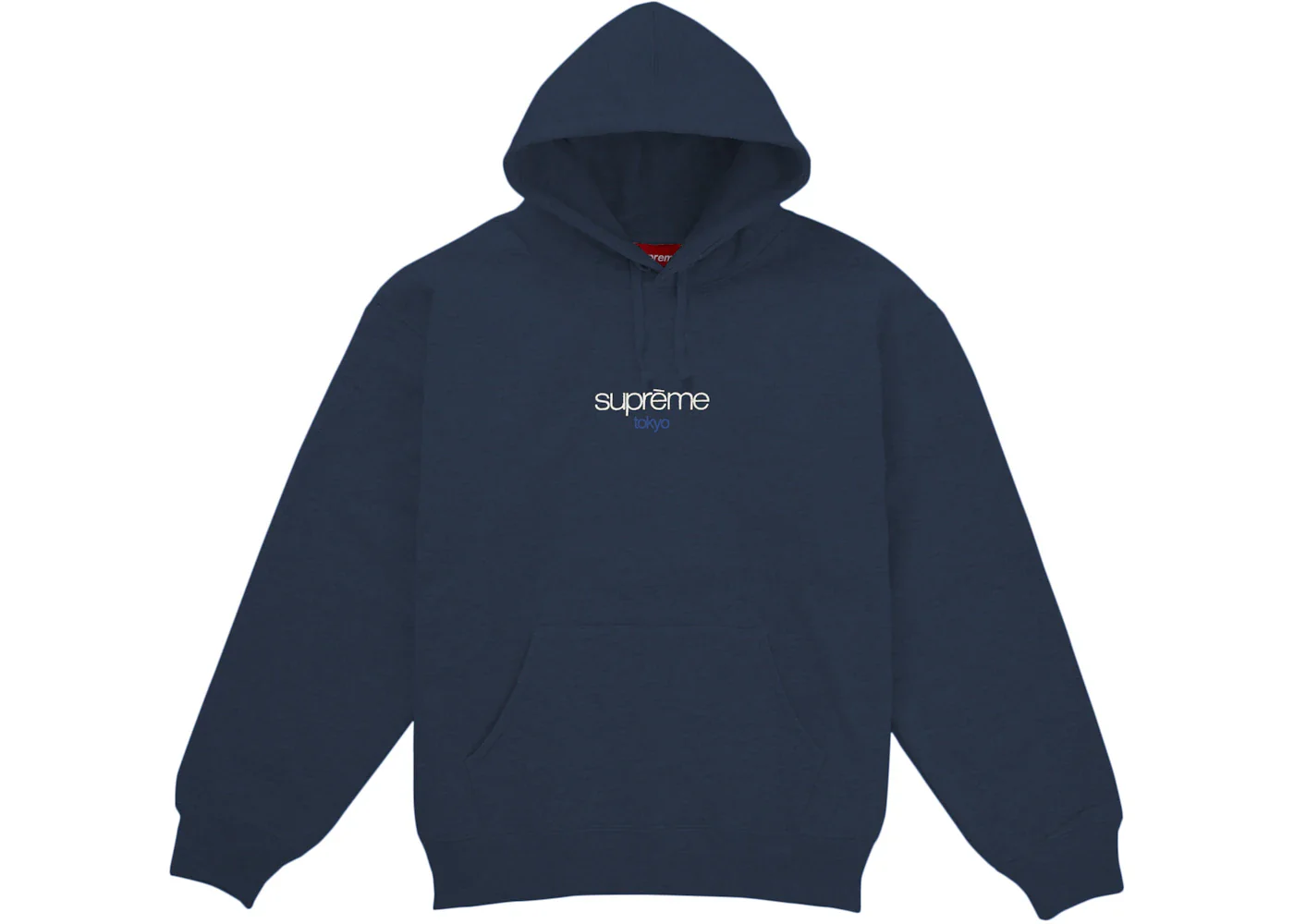 Supreme Classic Logo Shop Tokyo Hooded Sweatshirt Navy