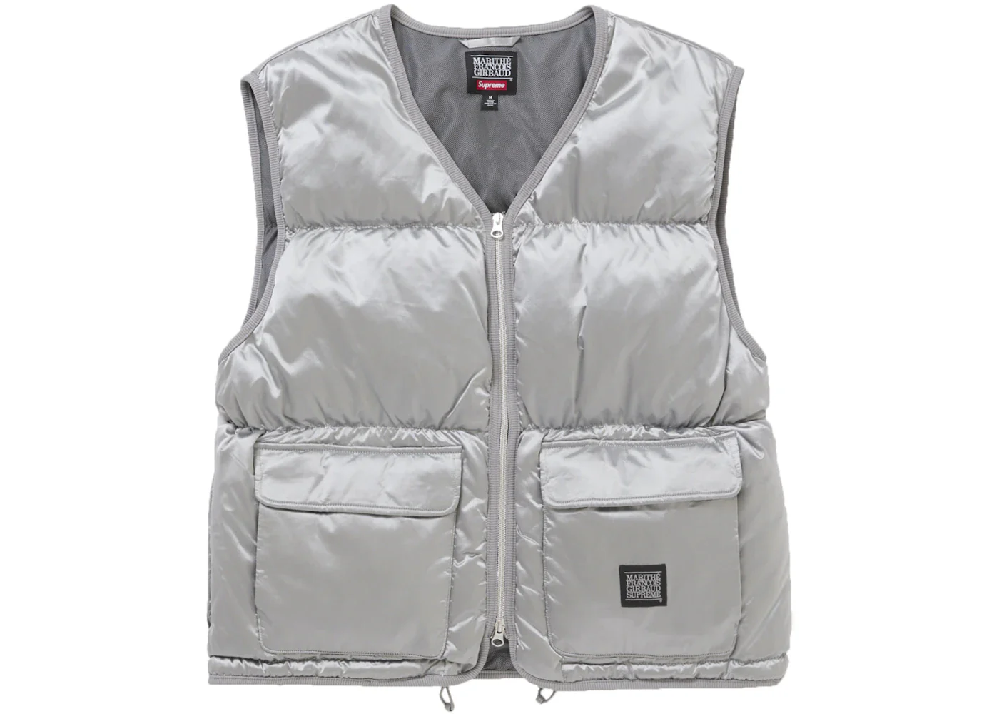 Supreme Marithé + François Girbaud Down Puffer Vest Silver