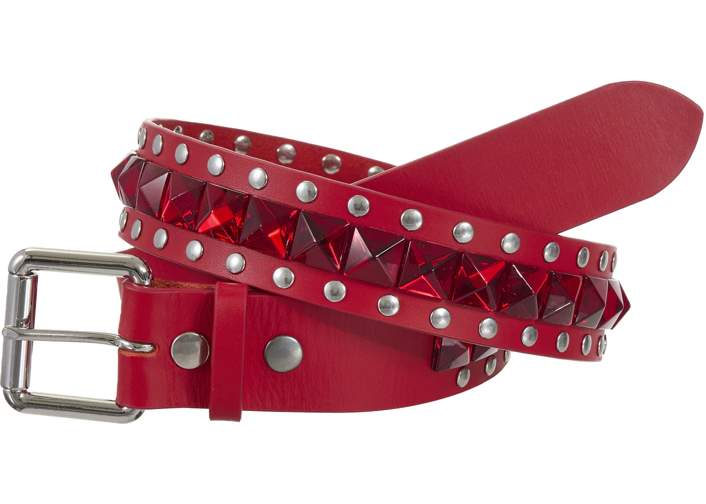 Supreme Number (N)ine Studded Belt Red