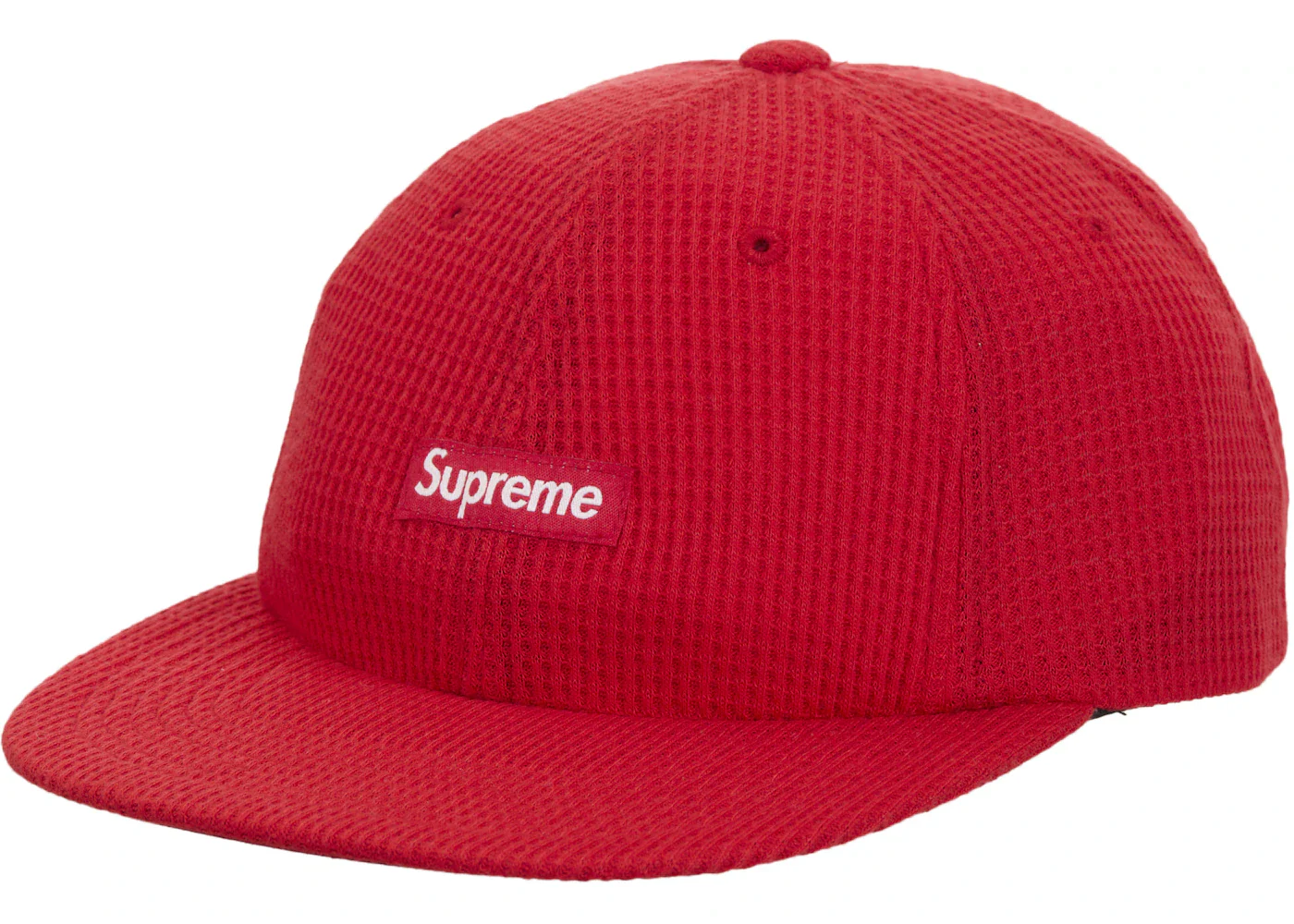 Supreme Polartec Waffle Small Box 6 Panel Red