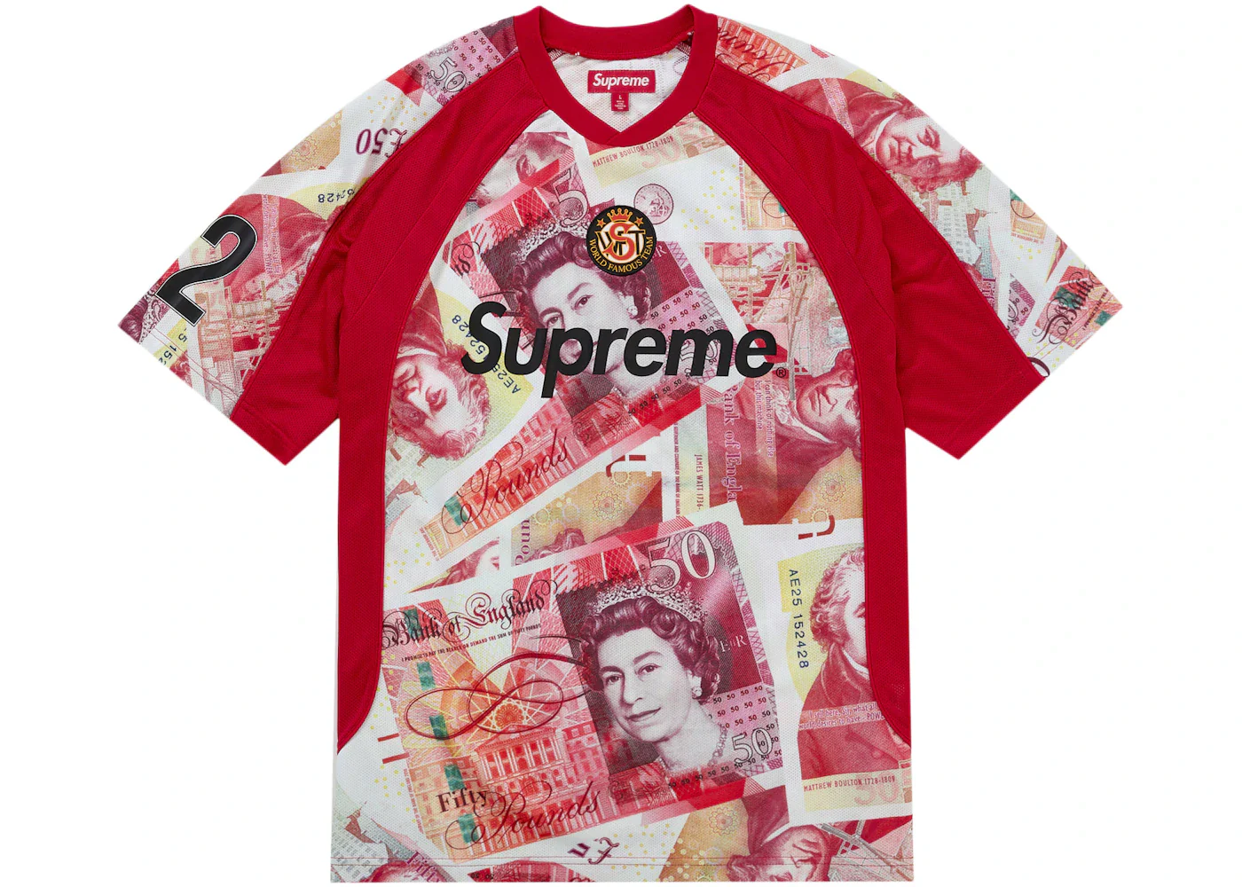 Supreme Pounds Soccer Jersey Red