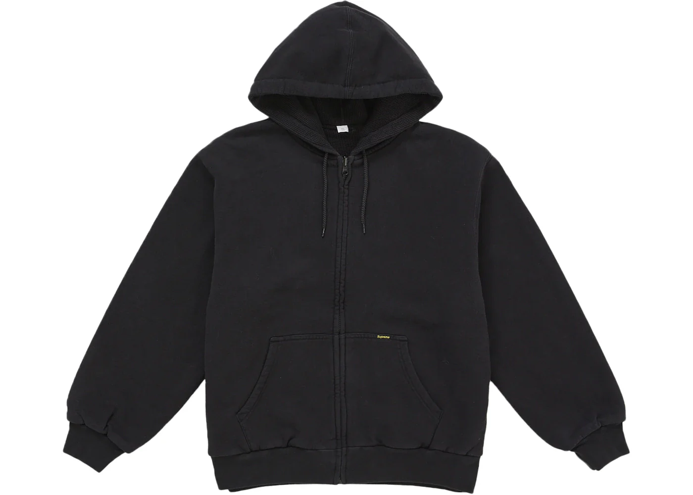 Supreme Reversible Work Zip Up Hooded Sweatshirt Black