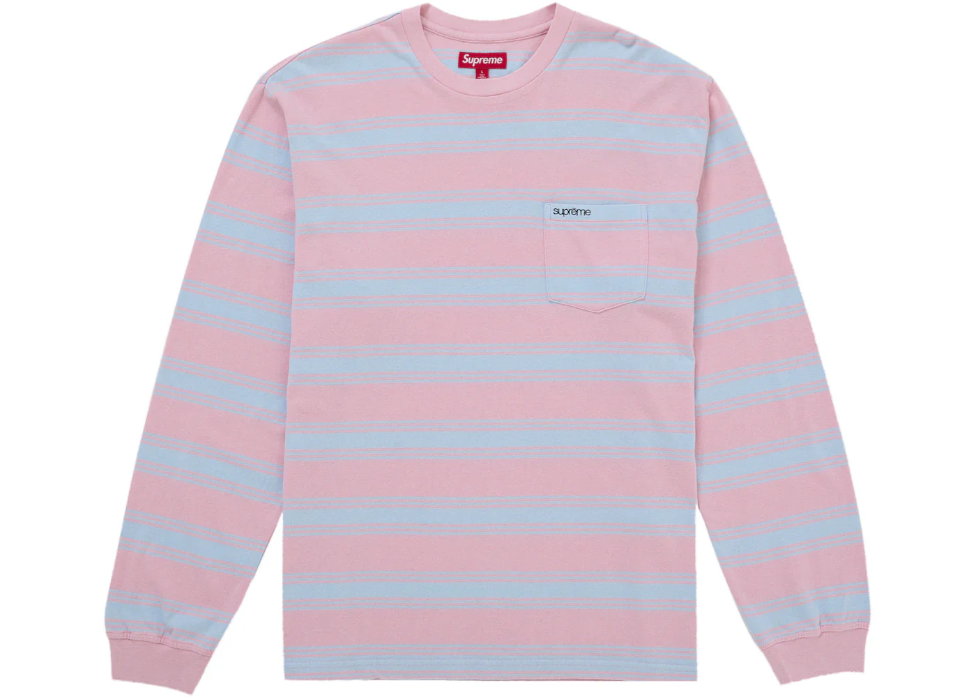 Supreme Stripe Pocket L/S Top Pink