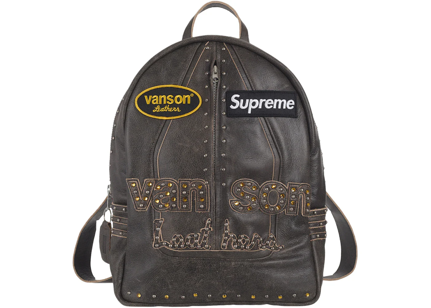 Supreme Vanson Leathers/b.b. Simon Backpack Brown