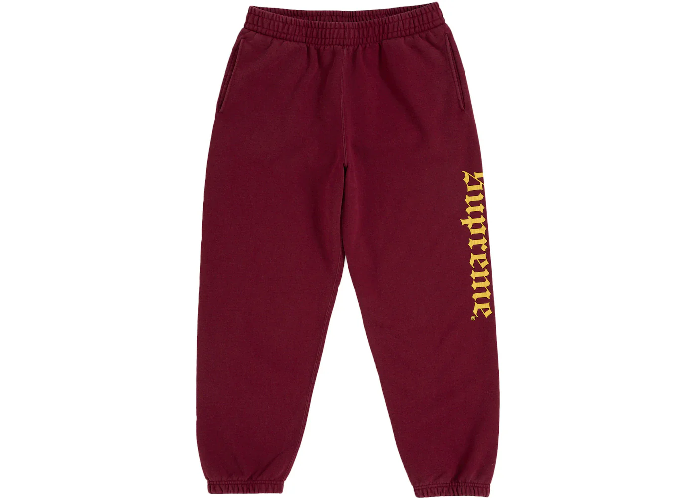 Supreme Washed Old English Sweatpant Cardinal