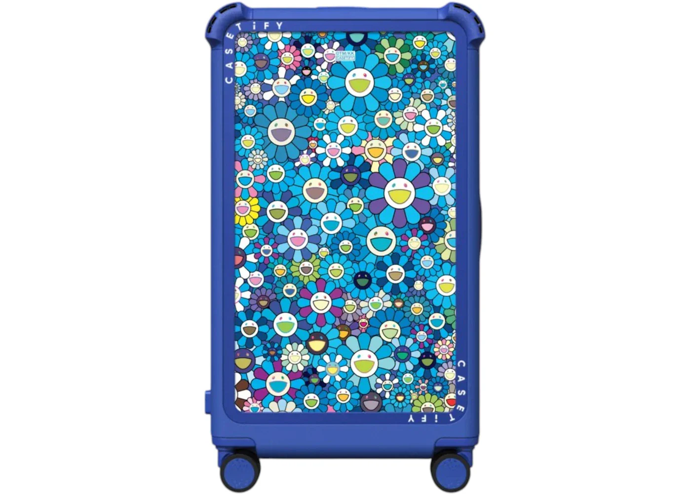 Takashi Murakami x CASETiFY Flowers Bloom (Blue) 29" Check-In Trunk Suitcase Cobalt Blue