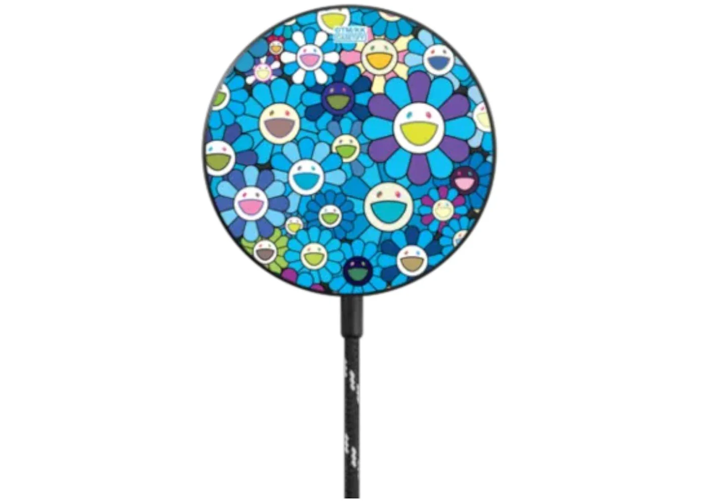 Takashi Murakami x CASETiFY: Flowers Bloom (Blue) Powerthru Magnetic Wireless Charger Black
