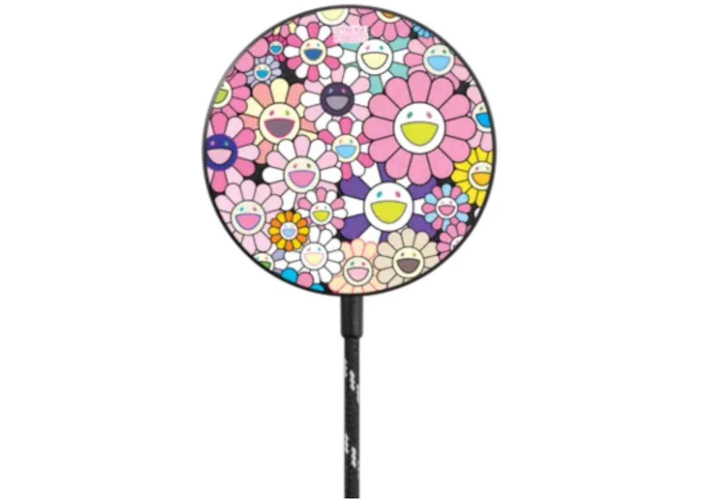 Takashi Murakami x CASETiFY: Flowers Bloom (Pink) Powerthru Magnetic Wireless Charger Black