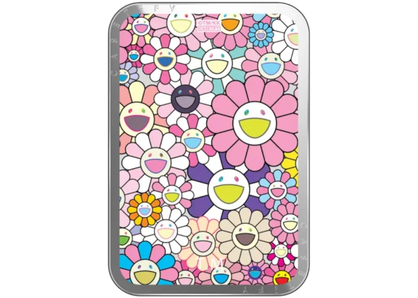 Takashi Murakami x CASETiFY: Flowers Bloom (Pink) Snappy Cardholder Stand Silver