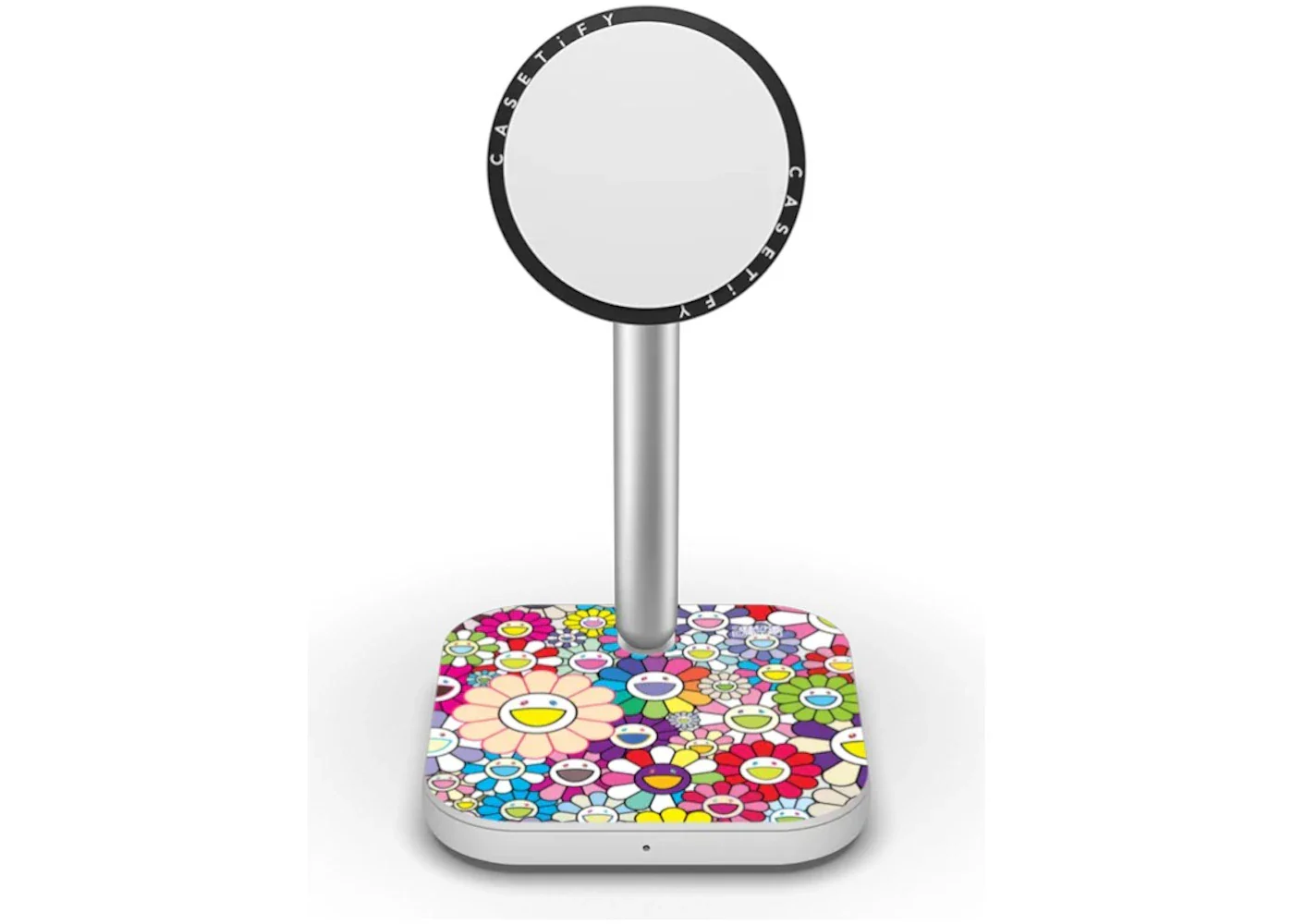 Takashi Murakami x CASETiFY: Flowers Bloom (Rainbow) Powerthru 2-In-1 Charging Stand White