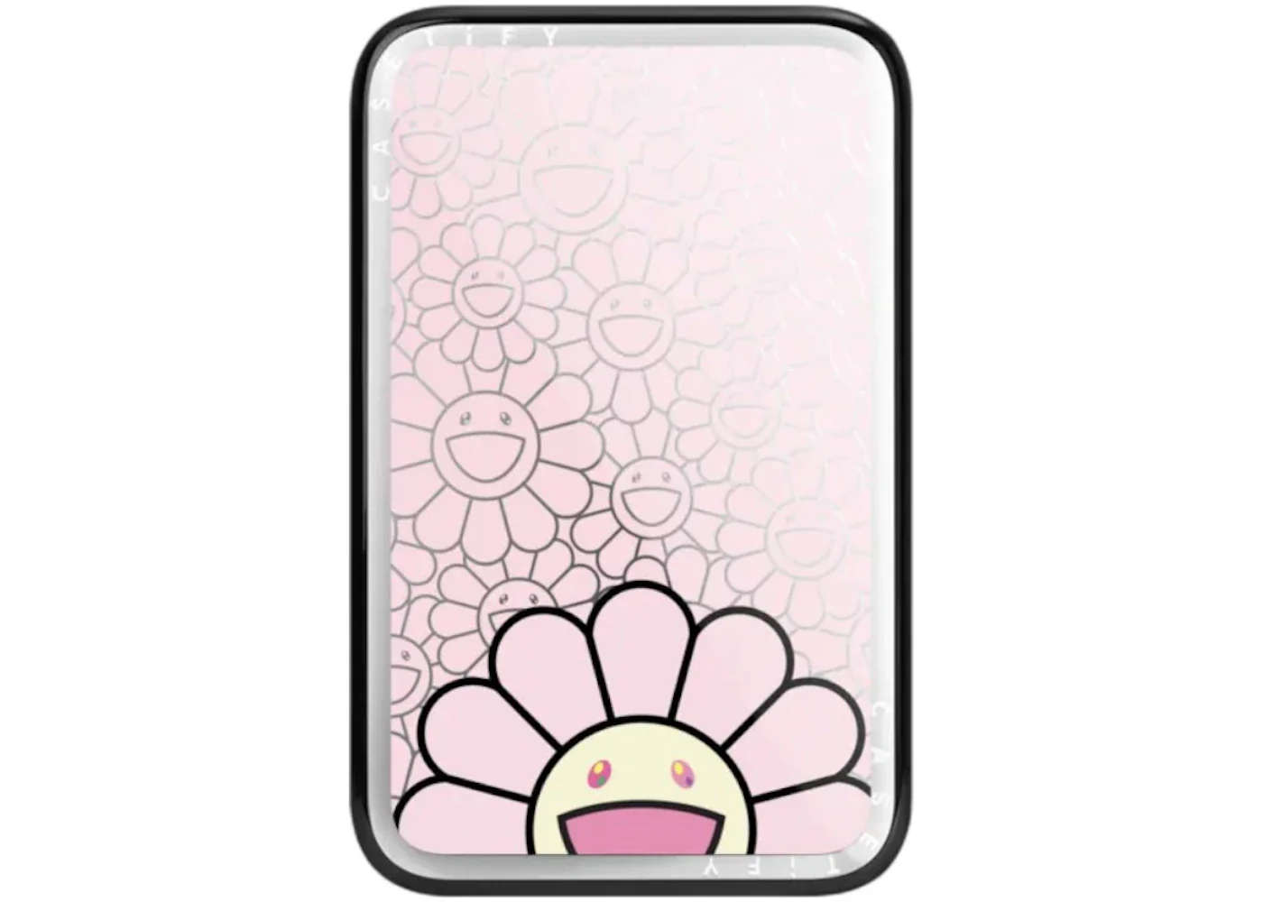Takashi Murakami x CASETiFY: Flowers Bloom Smile (Pink) Powerthru Power Bank Silver