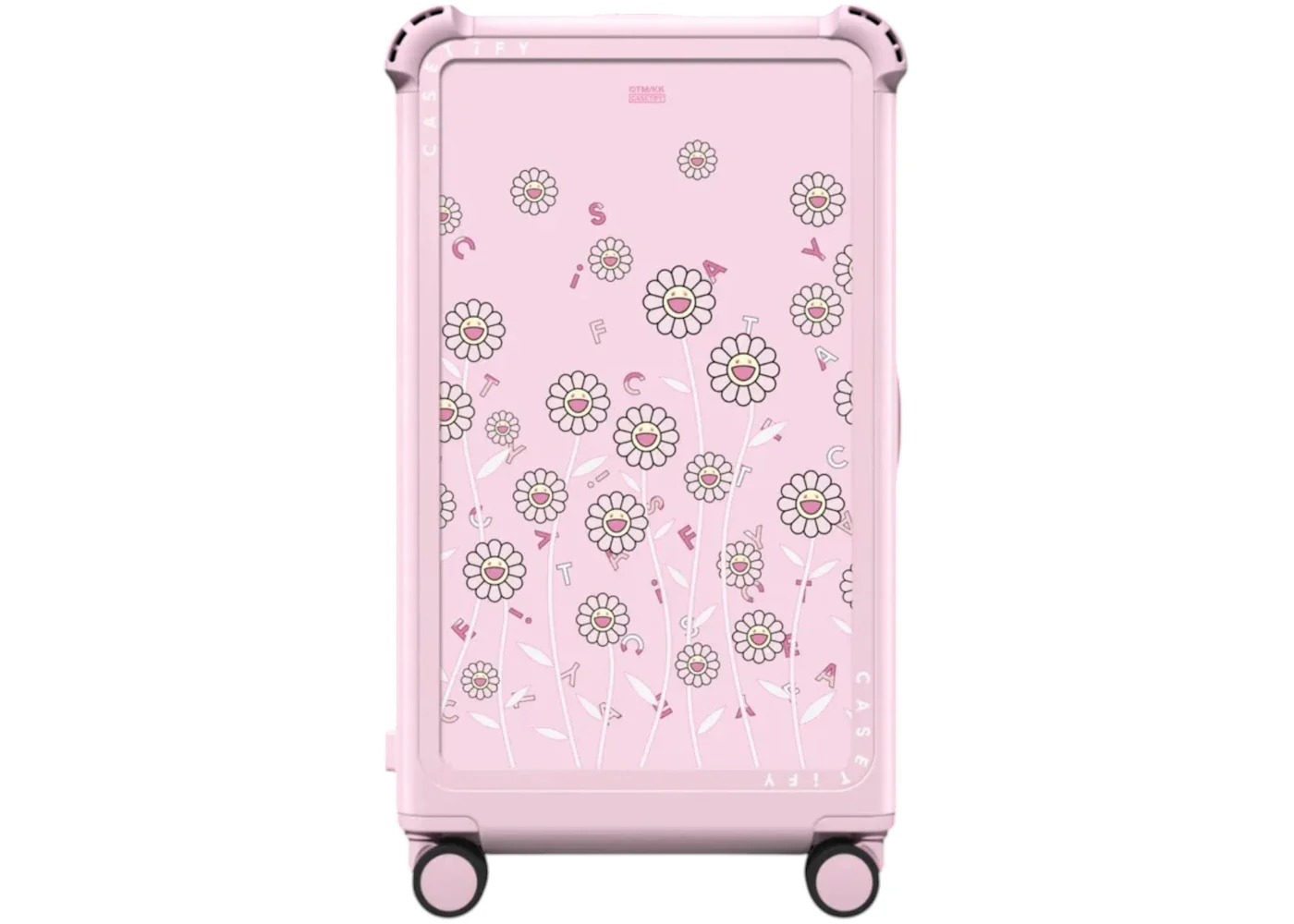 Takashi Murakami x CASETiFY Flowers Field (Pink) 29" Check-In Trunk Suitcase Glossy Primrose Pink