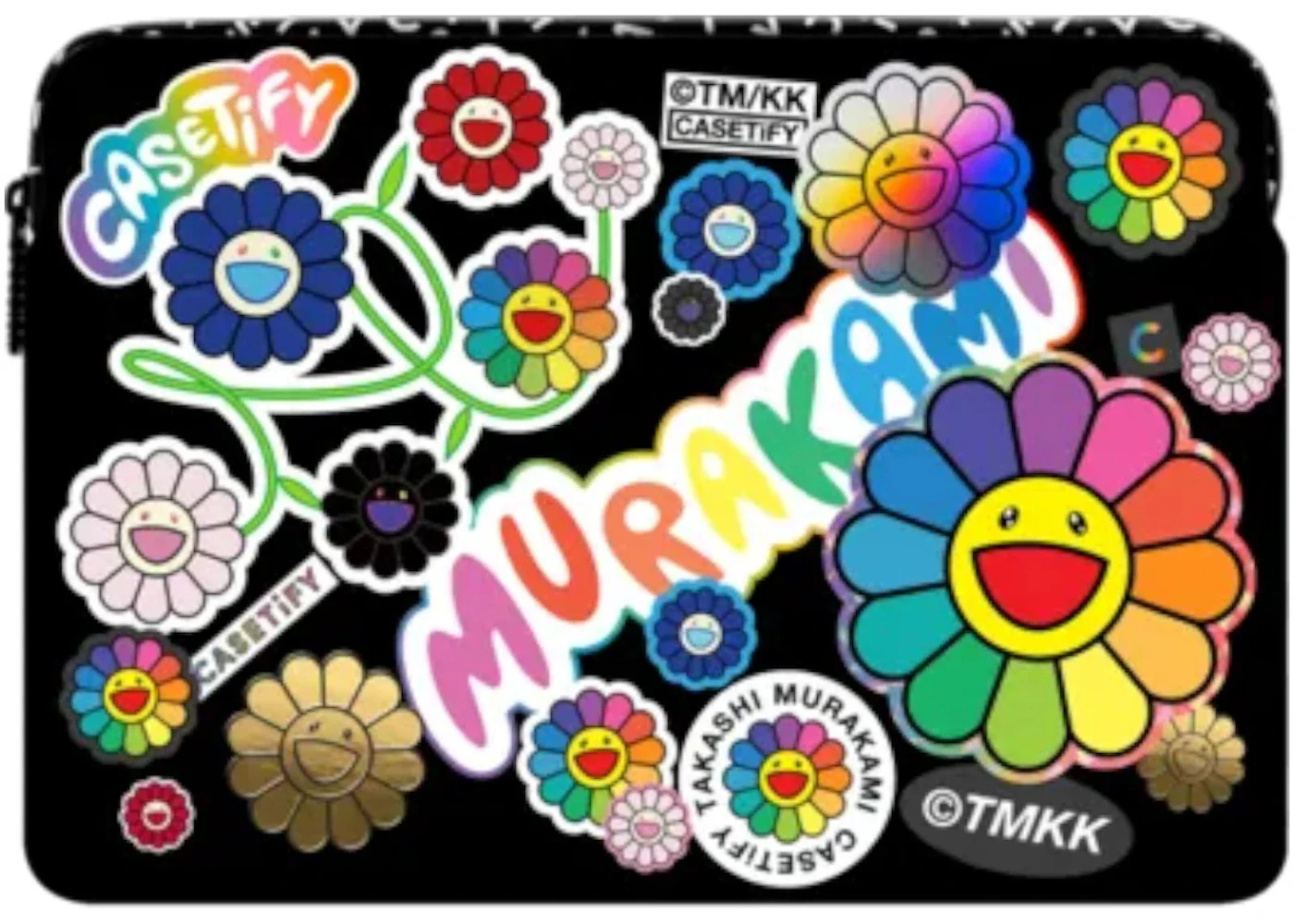 Takashi Murakami x CASETiFY: Flowers Sticker Mania Laptop Sleeve Multicolor
