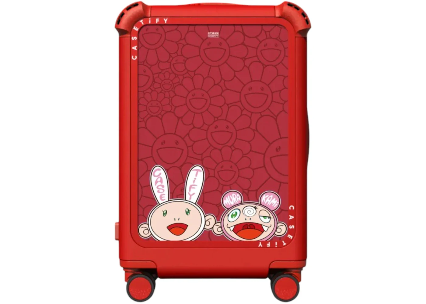 Takashi Murakami x CASETiFY Kaikai And Kiki 21" Carry-On Suitcase Cherry Red