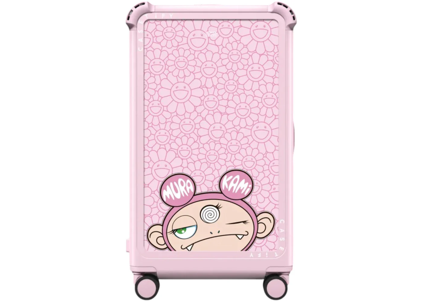 Takashi Murakami x CASETiFY Kiki 29" Check-In Trunk Suitcase Glossy Primrose Pink