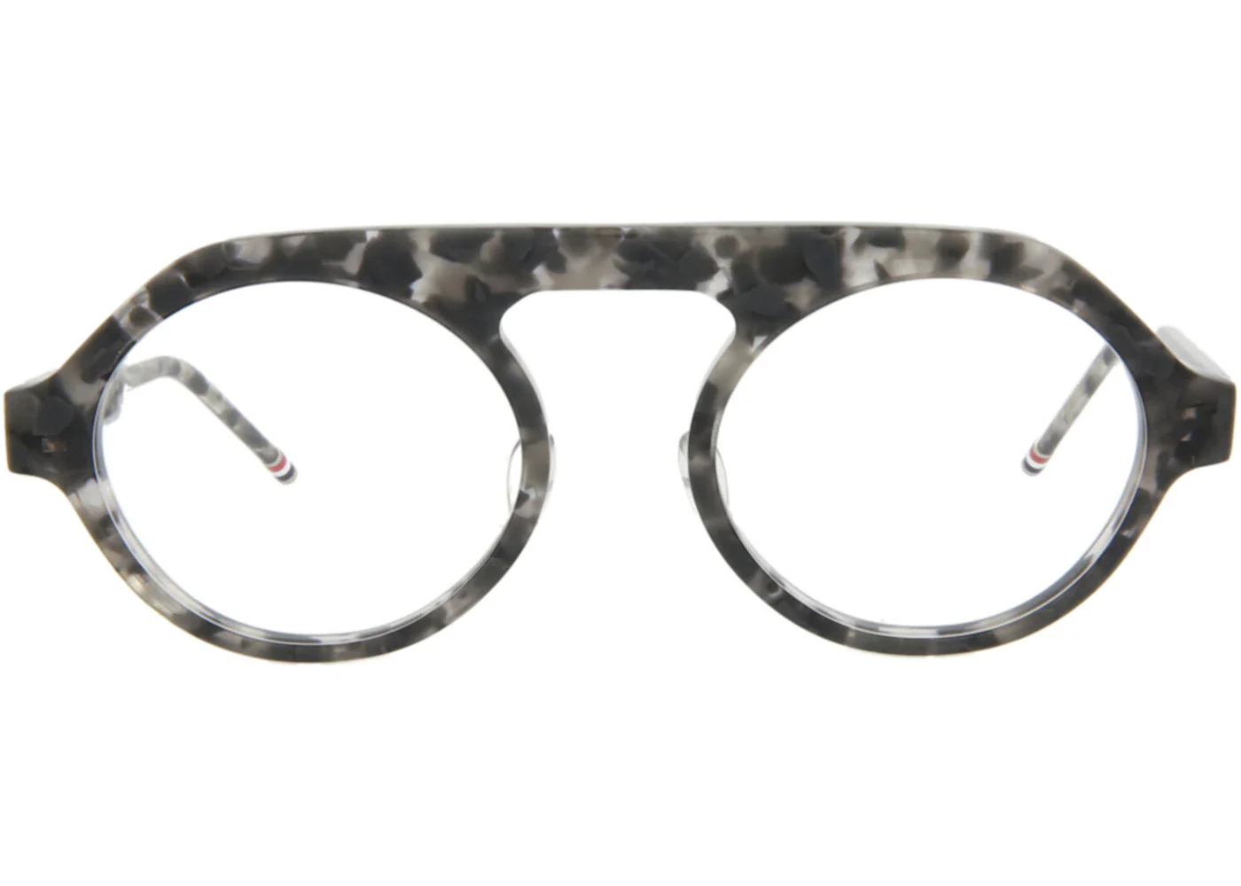 Thom Browne Round-Frame Acetate Optical Frames Grey Tortoise (TBX413-52-03AF)