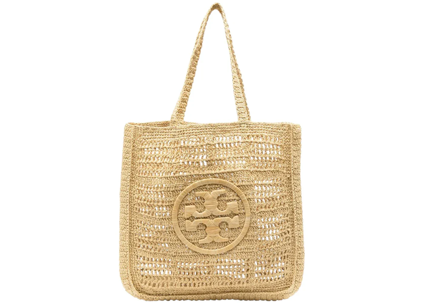 Tory Burch Ella Hand-Crocheted Tote Natural
