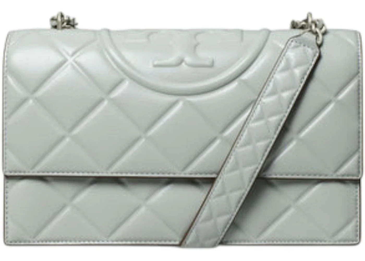 Tory Burch Fleming Small Convertible Shoulder Bag Gray