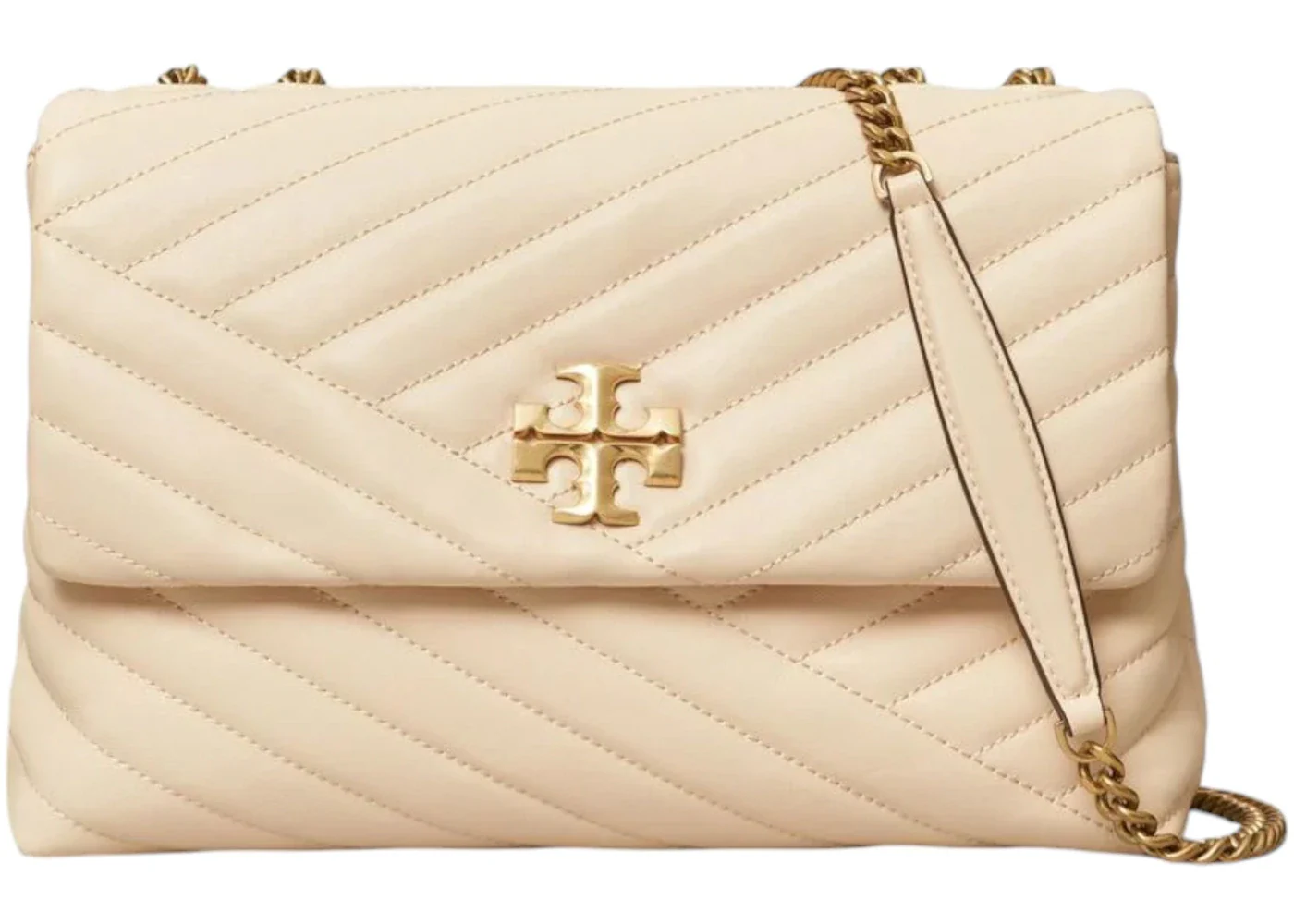 Tory Burch Kira Chevron Convertible Shoulder Bag New Cream
