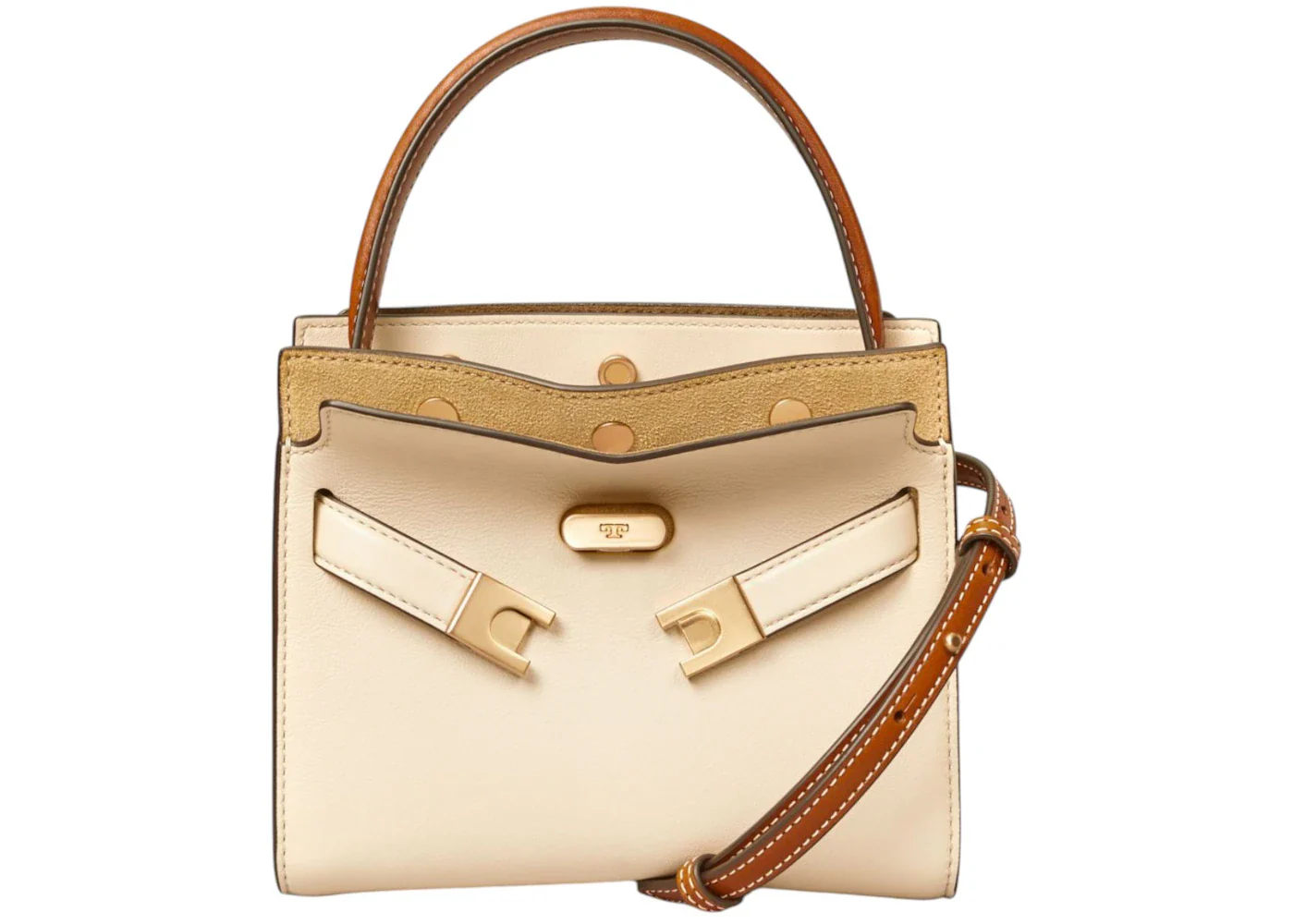 Tory Burch Lee Radziwill Petite Double Bag New Cream