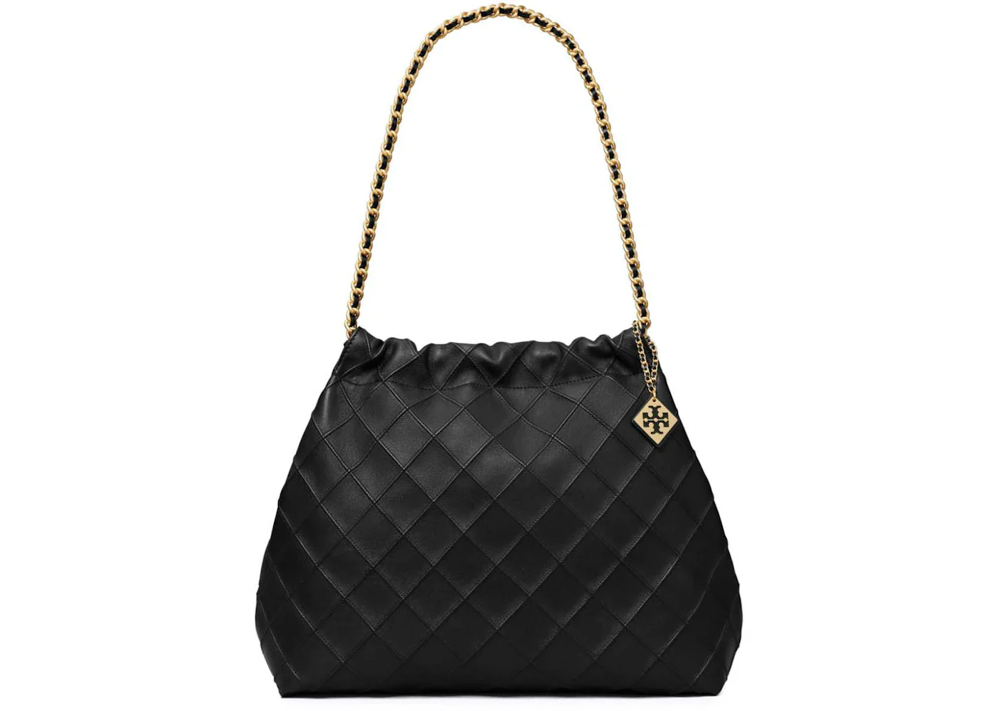 Tory Burch Logo Hobo Bag Black