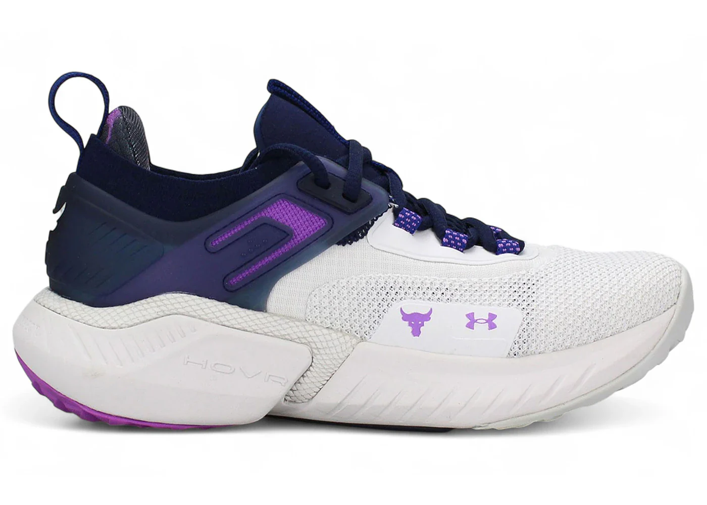 Under Armour Project Rock 5 Disrupt White Midnight Navy Violet (Women's)