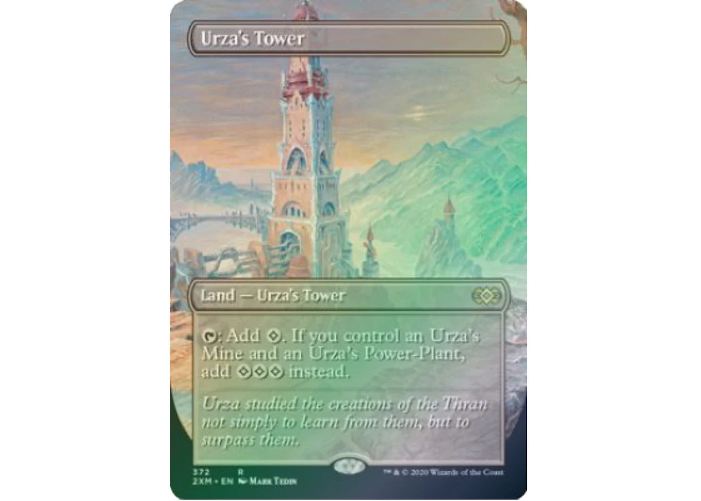 Urza's Tower (Borderless) (Foil) Double Masters Rare #372 (Ungraded)