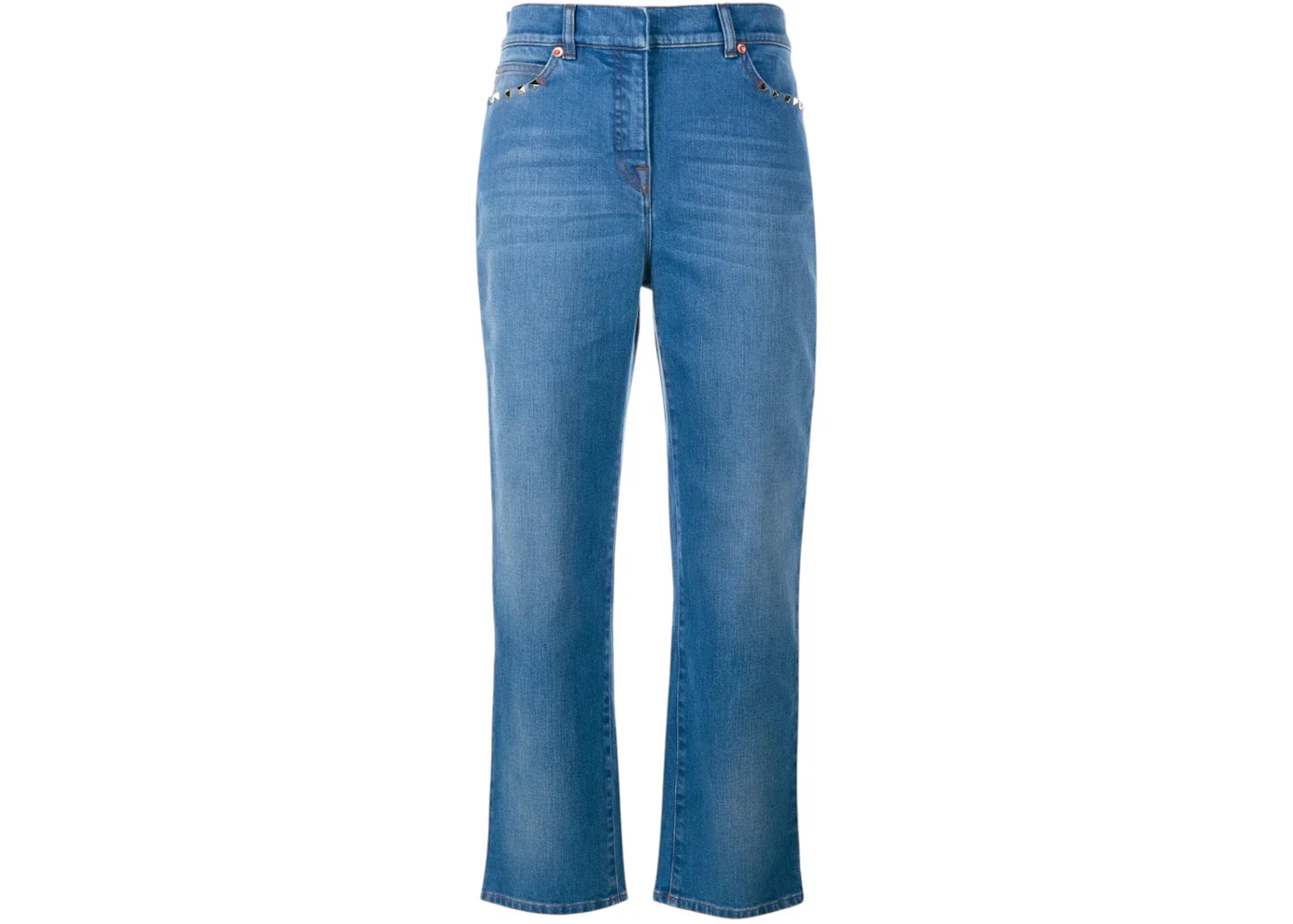 Valentino Women's Garavani Rockstud Boyfriend Jeans Blue