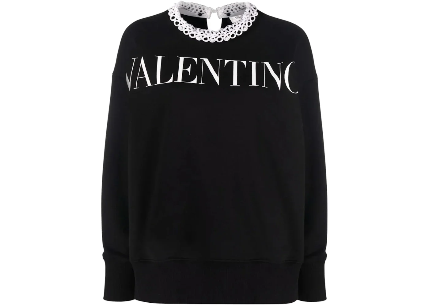 Valentino Women's Logo-Print Long-Sleeve Sweatshirt Black