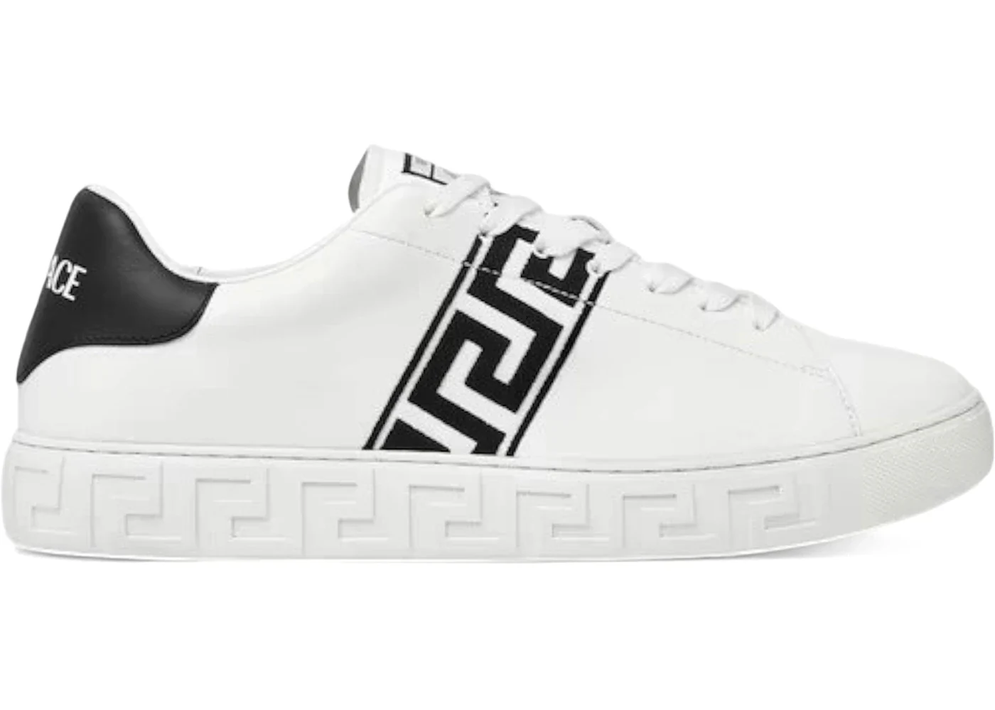 Versace Embroidered Greca White Black