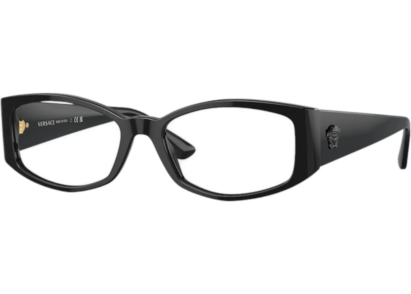 Versace Geometric Eyeglasses Clear Black (VE3343 GB1)