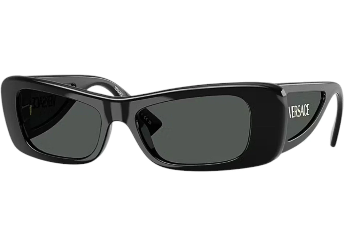 Versace Oval Sunglasses Gray Black (VE4481 GB1/87)
