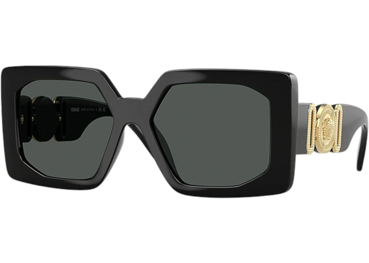 Versace Square Sunglasses Gray Black (VE4478U GB1/87)